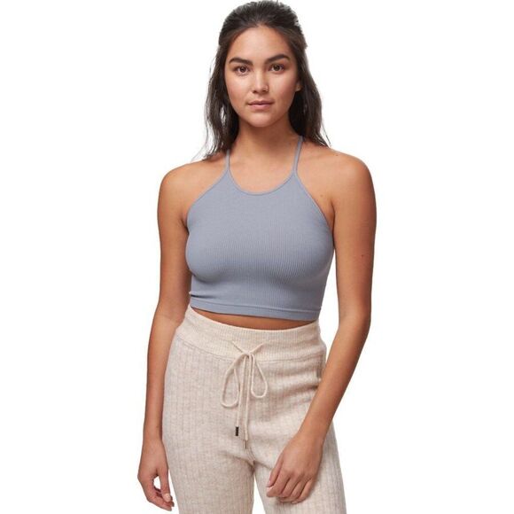 FP Movement by Free People Cropped Run Performance Tank Top-Women's M Grey Nwt - Picture 1 of 7